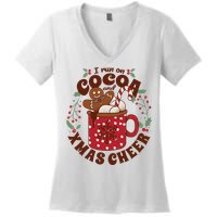 I Run On Cocoa And Xmas Cheer Holiday Christmas Women's V-Neck T-Shirt