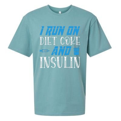 I Run On Diet Coke And Insulin Diabetes Awareness Sueded Cloud Jersey T-Shirt