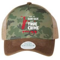 I Run On Bari Sax And True Crime Baritone Saxophonist Legacy Tie Dye Trucker Hat