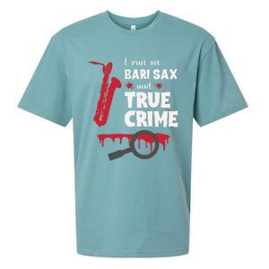 I Run On Bari Sax And True Crime Baritone Saxophonist Sueded Cloud Jersey T-Shirt