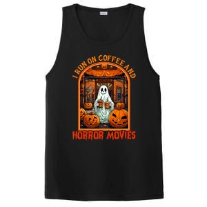 I Run On Coffee And Horror Movies Halloween Ghost Spooky Season PosiCharge Competitor Tank