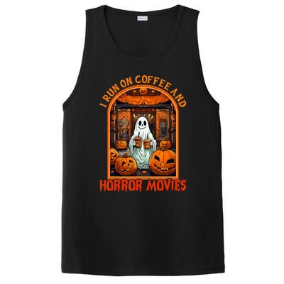 I Run On Coffee And Horror Movies Halloween Ghost Spooky Season PosiCharge Competitor Tank