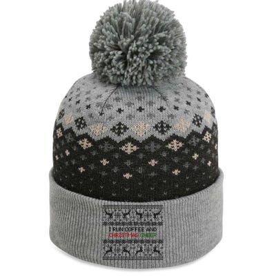 I Run On Coffee And Christmas Cheer The Baniff Cuffed Pom Beanie