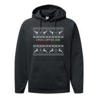 I Run On Coffee And Christmas Cheer Performance Fleece Hoodie