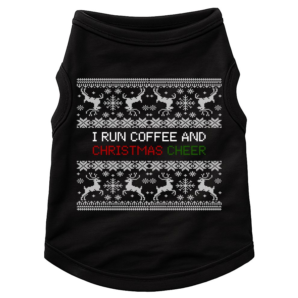 I Run On Coffee And Christmas Cheer Doggie Tank