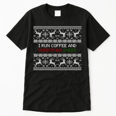 I Run On Coffee And Christmas Cheer Tall T-Shirt