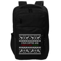 I Run On Coffee And Christmas Cheer Impact Tech Backpack