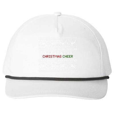 I Run On Coffee And Christmas Cheer Snapback Five-Panel Rope Hat