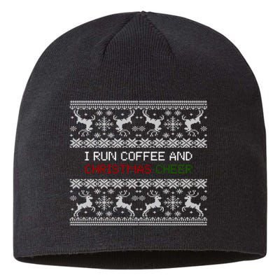 I Run On Coffee And Christmas Cheer Sustainable Beanie