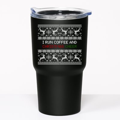 I Run On Coffee And Christmas Cheer Tumbler