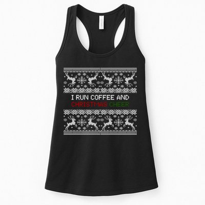 I Run On Coffee And Christmas Cheer Womens Tank Top