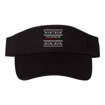 I Run On Coffee And Christmas Cheer Valucap Bio-Washed Visor