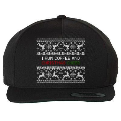 I Run On Coffee And Christmas Cheer Wool Snapback Cap