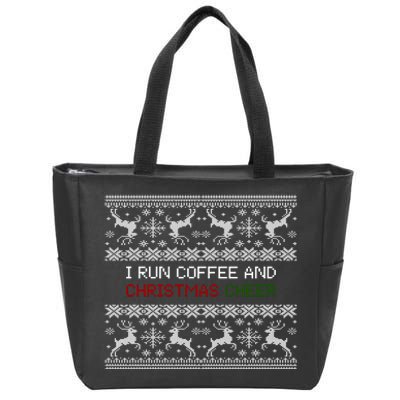 I Run On Coffee And Christmas Cheer Zip Tote Bag