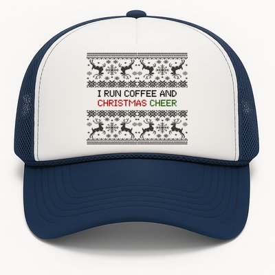 I Run On Coffee And Christmas Cheer Trucker Hat