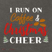 I Run On Coffee & Christmas Cheer Xmas Christmas Cotton Canvas Backpack