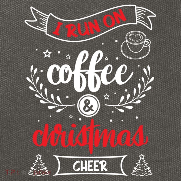 I Run On Coffee And Christmas Cheer Wake Me Up Cute Gift Cotton Canvas Backpack