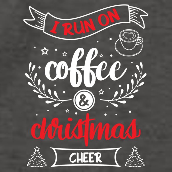 I Run On Coffee And Christmas Cheer Wake Me Up Cute Gift Vector Backpack