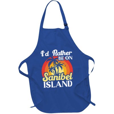 I´D Rather On Sanibel Island Great Gift Full-Length Apron With Pockets
