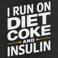 I Run On Diet C.O.K.E And Insulin 7 Panel Mesh Trucker Snapback Hat