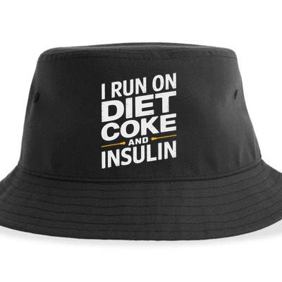 I Run On Diet C.O.K.E And Insulin Sustainable Bucket Hat
