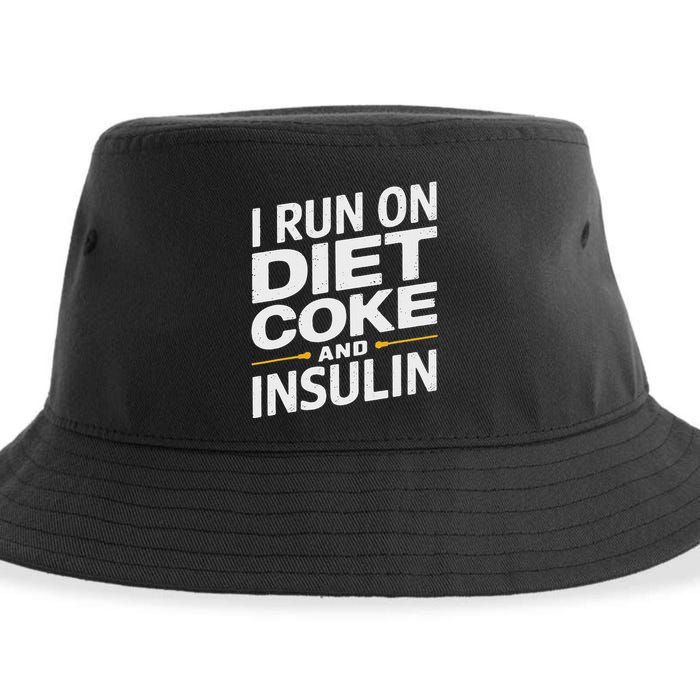 I Run On Diet C.O.K.E And Insulin Sustainable Bucket Hat