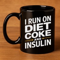 I Run On Diet C.O.K.E And Insulin 11oz C Handle Ceramic Mug