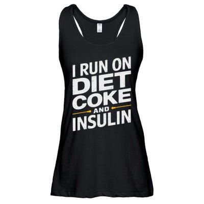 I Run On Diet C.O.K.E And Insulin Ladies Essential Flowy Tank