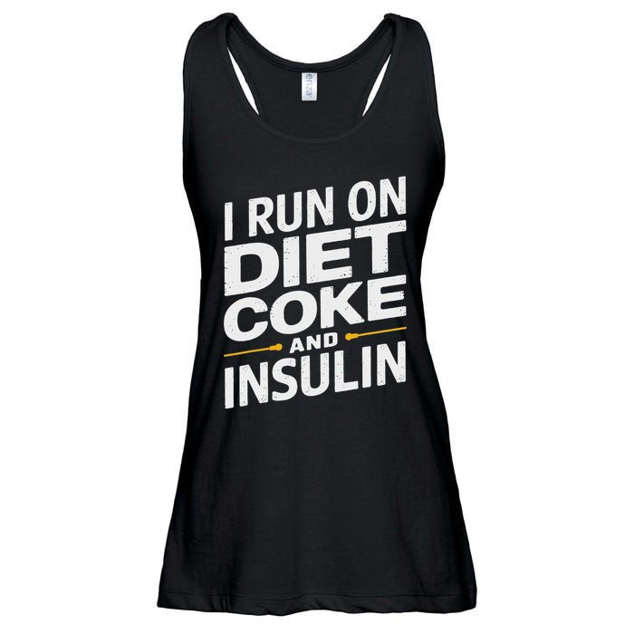 I Run On Diet C.O.K.E And Insulin Ladies Essential Flowy Tank