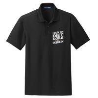 I Run On Diet C.O.K.E And Insulin Dry Zone Grid Polo