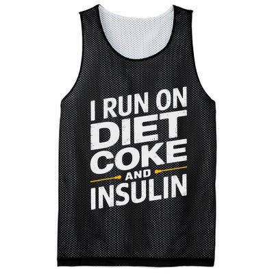 I Run On Diet C.O.K.E And Insulin Mesh Reversible Basketball Jersey Tank