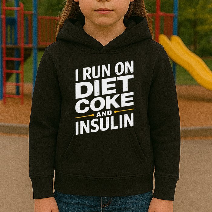 I Run On Diet C.O.K.E And Insulin Kids Hoodie