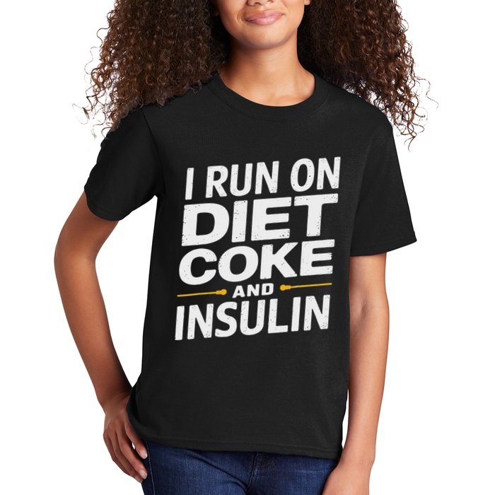 I Run On Diet C.O.K.E And Insulin Kids T-Shirt