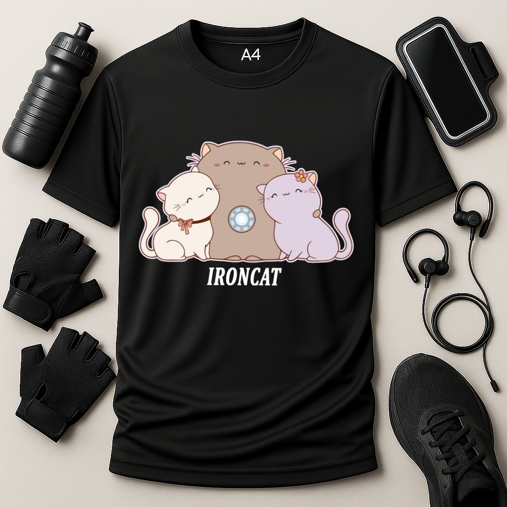 Iron Cat Family Cooling Performance Crew T-Shirt