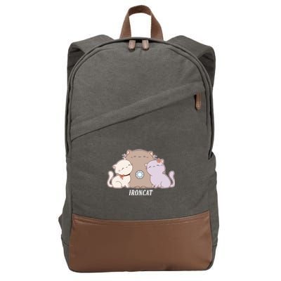 Iron Cat Family Cotton Canvas Backpack