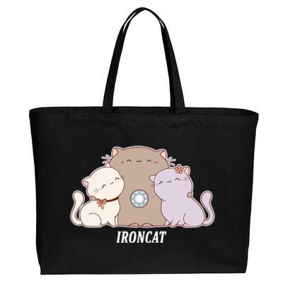 Iron Cat Family Cotton Canvas Jumbo Tote