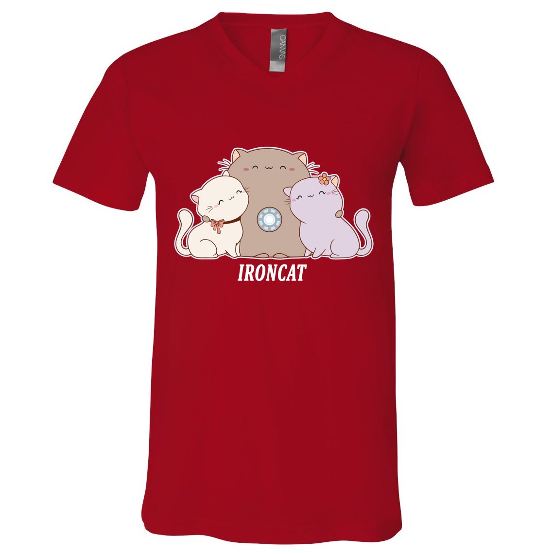 Iron Cat Family V-Neck T-Shirt
