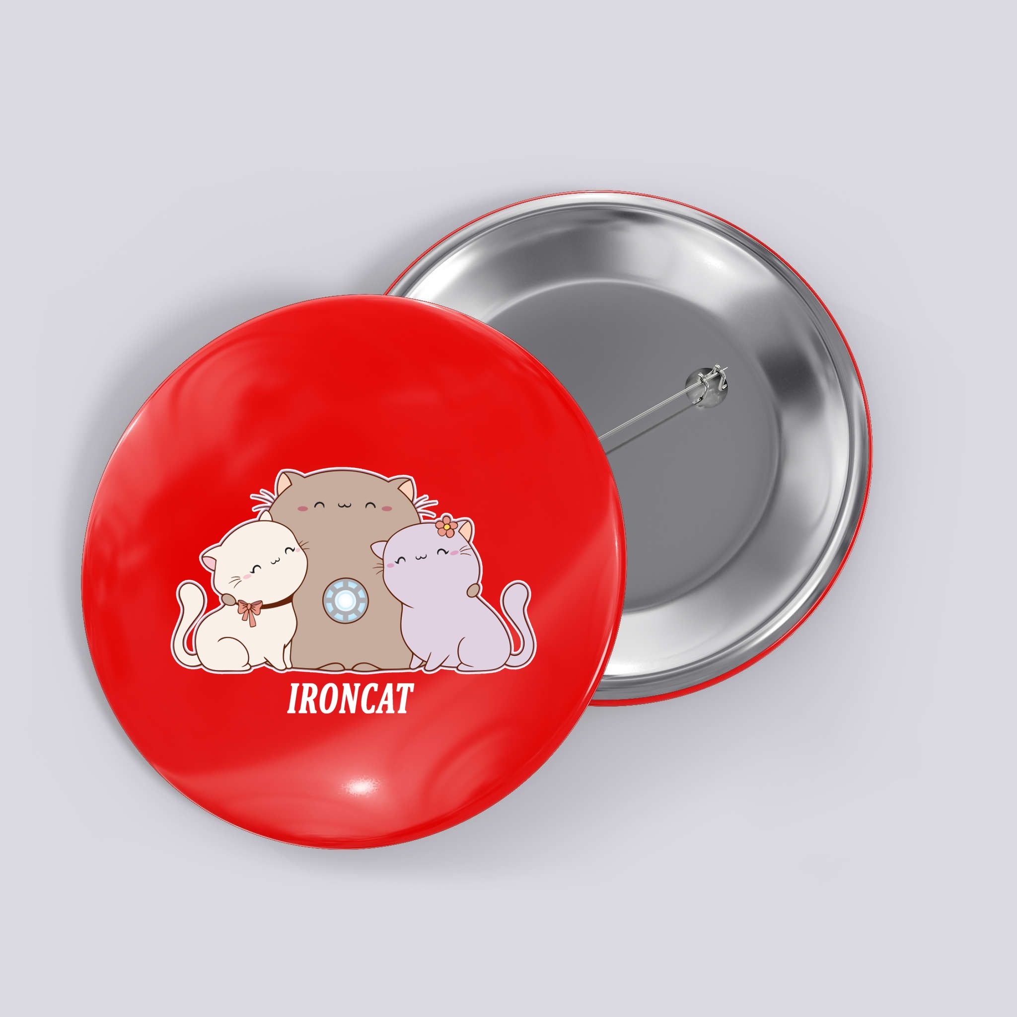 Iron Cat Family Button
