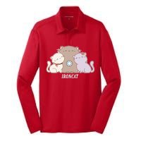 Iron Cat Family Silk Touch Performance Long Sleeve Polo