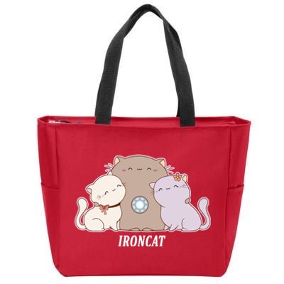 Iron Cat Family Zip Tote Bag