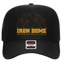 Iron Dome Defending Israel's Skies High Crown Mesh Back Trucker Hat