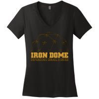 Iron Dome Defending Israel's Skies Women's V-Neck T-Shirt