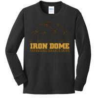 Iron Dome Defending Israel's Skies Kids Long Sleeve Shirt