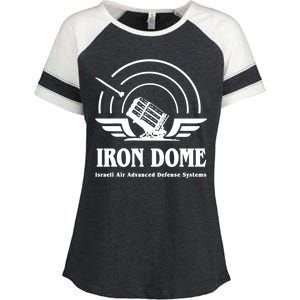 Iron Dome Israeli Air Advance Defense System Enza Ladies Jersey Colorblock Tee