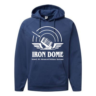 Iron Dome Israeli Air Advance Defense System Performance Fleece Hoodie