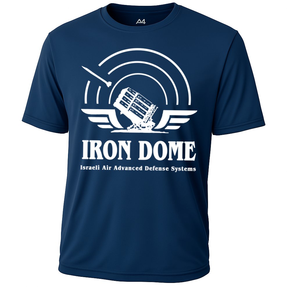 Iron Dome Israeli Air Advance Defense System Cooling Performance Crew T-Shirt