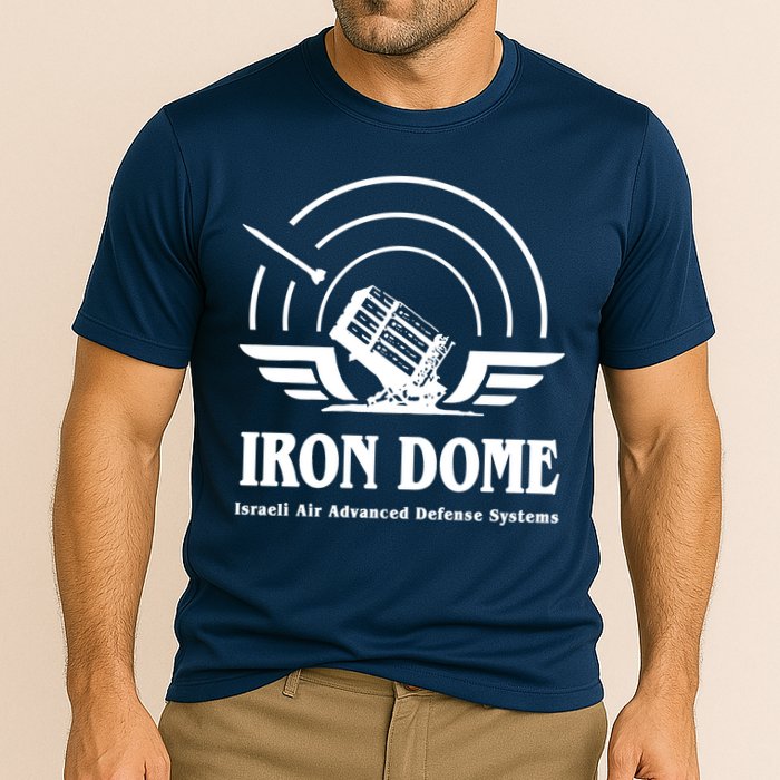 Iron Dome Israeli Air Advance Defense System Cooling Performance Crew T-Shirt