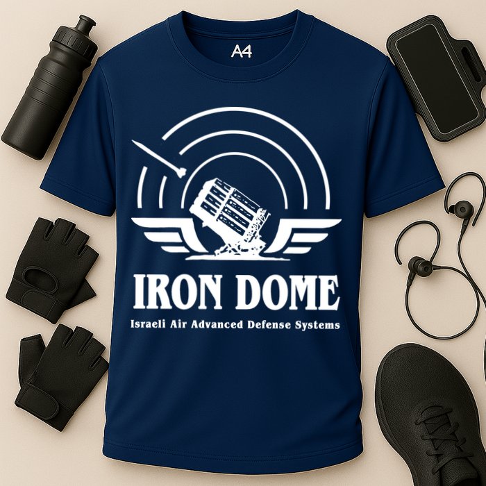 Iron Dome Israeli Air Advance Defense System Cooling Performance Crew T-Shirt