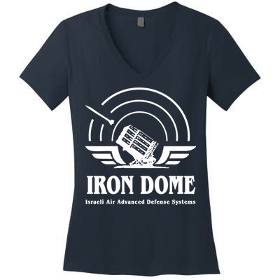 Iron Dome Israeli Air Advance Defense System Women's V-Neck T-Shirt