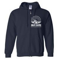 Iron Dome Israeli Air Advance Defense System Full Zip Hoodie